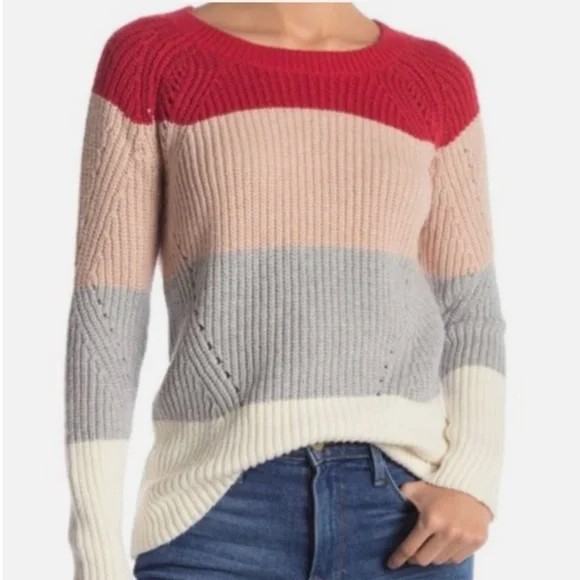 Lucky Brand Crewneck Pointelle Sweater - Picture 6 of 11